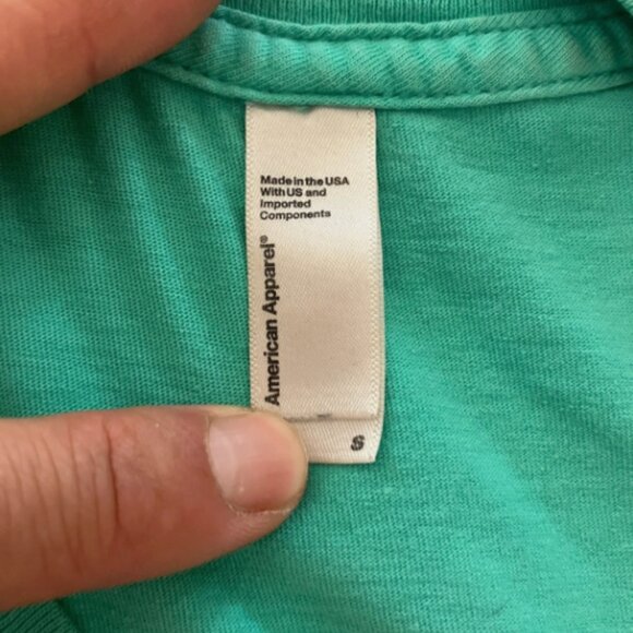 Vintage American Apparel Mens 3x Tshirt Lot Small Neon Orange Teal Yellow 50/50 - Picture 11 of 11